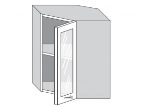 1.60.3у Шкаф настенный (h=720) угловой на 600мм со стекл. дверцей в Сухом Логу - suhoj-log.magazin-mebel74.ru | фото