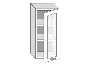19.40.3 Шкаф настенный (h=913) на 400мм с 1-ой стекл. дверцей в Сухом Логу - suhoj-log.magazin-mebel74.ru | фото
