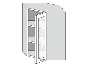 19.60.3у Шкаф настенный (h=913) угловой на 600мм со стекл. дверцей в Сухом Логу - suhoj-log.magazin-mebel74.ru | фото