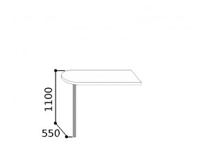 7.1100 Стол барный 1100 на ноге (h1100мм), ПФ 26мм в Сухом Логу - suhoj-log.magazin-mebel74.ru | фото