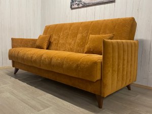 Диван Престиж-3 НПБ, велюр Sensey terracotta в Сухом Логу - suhoj-log.magazin-mebel74.ru | фото