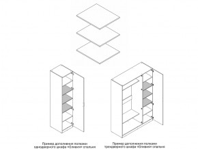 Комплект полок шкафа 1 дверного или 3 дверного в Сухом Логу - suhoj-log.magazin-mebel74.ru | фото