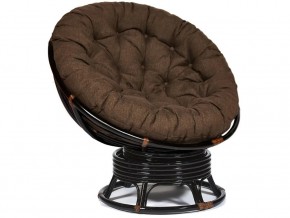 Кресло-качалка Papasan w 23/01 B с подушкой Antique brown, ткань Коричневый в Сухом Логу - suhoj-log.magazin-mebel74.ru | фото