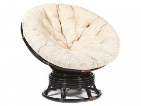 Кресло-качалка Papasan w 23/01 B с подушкой Antique brown, ткань Старт в Сухом Логу - suhoj-log.magazin-mebel74.ru | фото