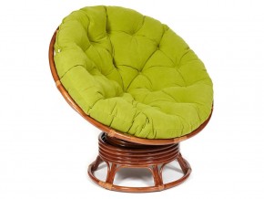 Кресло-качалка Papasan w 23/01 B с подушкой Pecan, флок Олива в Сухом Логу - suhoj-log.magazin-mebel74.ru | фото