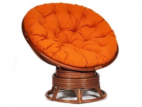 Кресло-качалка Papasan w 23/01 B с подушкой Pecan, ткань Оранжевый в Сухом Логу - suhoj-log.magazin-mebel74.ru | фото