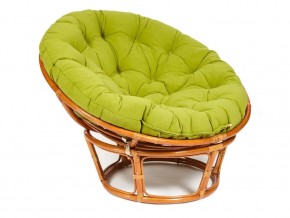 Кресло Papasan 23/01 W с подушкой Cognac, флок Олива в Сухом Логу - suhoj-log.magazin-mebel74.ru | фото