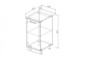 Н 40 Модуль нижний Без Столешницы МН 40 в Сухом Логу - suhoj-log.magazin-mebel74.ru | фото