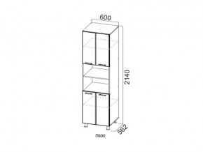 П600/2140 Пенал 600/2140 в Сухом Логу - suhoj-log.magazin-mebel74.ru | фото