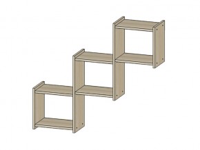 Полка Квадро ясень шимо светлый в Сухом Логу - suhoj-log.magazin-mebel74.ru | фото