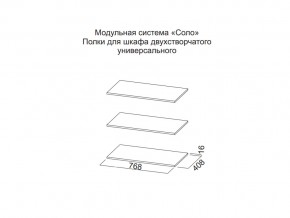 Полки для шкафа двухстворчатого универсального в Сухом Логу - suhoj-log.magazin-mebel74.ru | фото