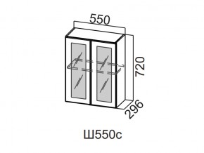 Ш550с/720 Шкаф навесной 550/720 (со стеклом) в Сухом Логу - suhoj-log.magazin-mebel74.ru | фото