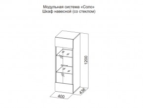 Шкаф навесной (со стеклом) в Сухом Логу - suhoj-log.magazin-mebel74.ru | фото